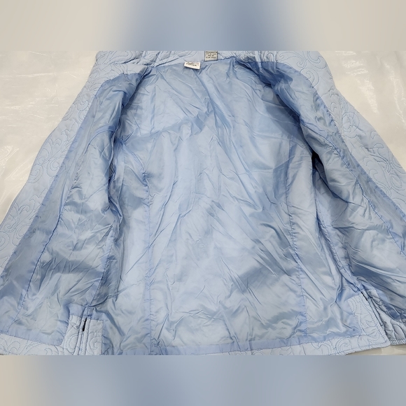 High fever light blue quilted jacket with pockets women's size Large - Picture 7 of 8